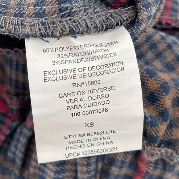 2/$30 Altar'd State Plaid Print Waist Tie High Waisted Cropped Trouser Pants - Picture 10 of 10